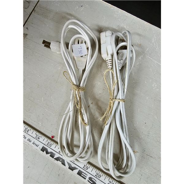 white electrical cords