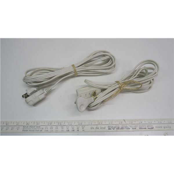 white electrical cords