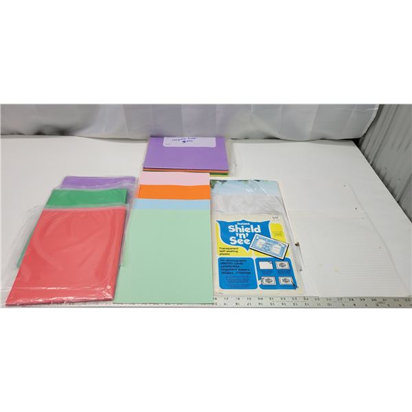 Large Lot of Colored/Noncolored Paper, Crafting, Letterhead