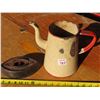Image 1 : Antique S.A.D Iron and enamel teapot