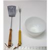 Image 1 : BBQ Utensils and White Fireking Bowl