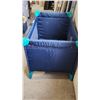 Image 5 : Blue "Graco" play pen and Baby playmat - pen is 39.5"Wx28"Dx30.5"H