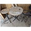 Image 1 : 2 Tables + 1 table stand/frame (14" diameter, and 26" diameter)