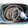 Image 2 : Plastic tub full of assorted hoses