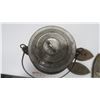 Image 4 : vintage Wright & Co. lamp (no globe), 2 sad irons and iron rest