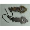 Image 4 : Sterling .925 silver pair of earrings (appears to have a jade stones – unchecked)