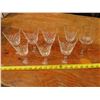 Image 1 : Box of Wine Glasses - Cut glass