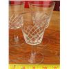 Image 2 : Box of Wine Glasses - Cut glass