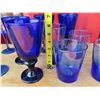 Image 3 : Lot of assorted Blue glass Wine cups - 12pc