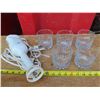 Image 1 : 5 Glass cups - Calgary Advertising + Braun Wand Blender