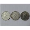 Image 2 : 3 Canada quarters 1968,1867-1967 cougar, 1873-1973 RCMP.