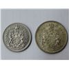 Image 1 : Silver 1965 Canada 50 cent coin & 1974 Canada 50 cent coin