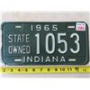 Image 1 : 1965 Indiana license plate