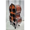 Image 3 : Cello shaped, wooden wine rack - 25.5"H x 15.5"W x 8"D