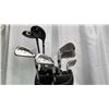 Image 5 : Red "Wilson" golf bag, with assorted golf clubs