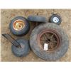 Image 1 : 5 assorted tires: wheel-barrow, trailer, dolly, flexi-coil, B.F.Goodrich