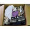 Image 2 : 18"x18"x21" Storage unit mystery box of assorted items - household