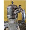 Image 5 : Very old chrome mesh soda siphon and glass carafe pitcher with silver handle. Both very heavy. Sipho