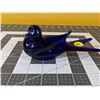 Image 1 : Murano, blue glass bird by V Nason & Co. Small and heavy.