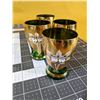 Image 4 : Five pieces of bohemian crystal, long stem cut glass (liquer/port) and four pieces of gold gilded bo