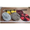 Image 2 : 4 Vintage Men’s Hats including – 1 “Red Fraser” Scotland Tam, 1 “Imperial” Woolen Scarf + 1 Vintage 