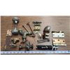 Image 1 : 15 Piece Brass/Metal Door Locks, Pins, Hinges, 2 Brass outdoor Facets