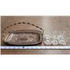 Image 3 : Silver Serving Tray with 6 Shooter Glasses