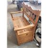 Image 2 : Wood Storage Bench 34x34x18 inch