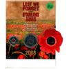 Image 1 : 2008 Lest we Forget 90th Annv. WW1 Has large 25 Cent depicting Tomb of Unknown Soldier