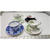 Image 2 : 4 Assorted teacups and saucers