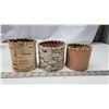 Image 2 : 3 birch bark décor containers