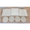 Image 1 : 8 plaster decorative garden stepping stones - square n circle