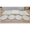 Image 2 : 8 plaster decorative garden stepping stones - square n circle