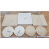 Image 3 : 8 plaster decorative garden stepping stones - square n circle