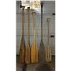 Image 1 : 5 Vintage canoe paddles