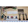 Image 2 : 2 boxes of assorted Christmas village accessories