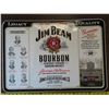 Image 1 : Jim Beam Bourbon Kentucky Straight Bourbon Whiskey – Metal sign 25.75”x18”