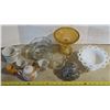 Image 1 : Lot of assorted kitchen & Dishware: Including Milk glass candy bowl & other unique glassware