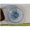 Image 2 : Madrid blue depression glass candy bowl + Suffolk Butter Cooler