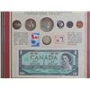 Image 2 : Beautifully Framed Canadian "The Centennial Collection coins, stamps, & 1 dollar bill - 1867-1967