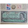 Image 3 : Beautifully Framed Canadian "The Centennial Collection coins, stamps, & 1 dollar bill - 1867-1967