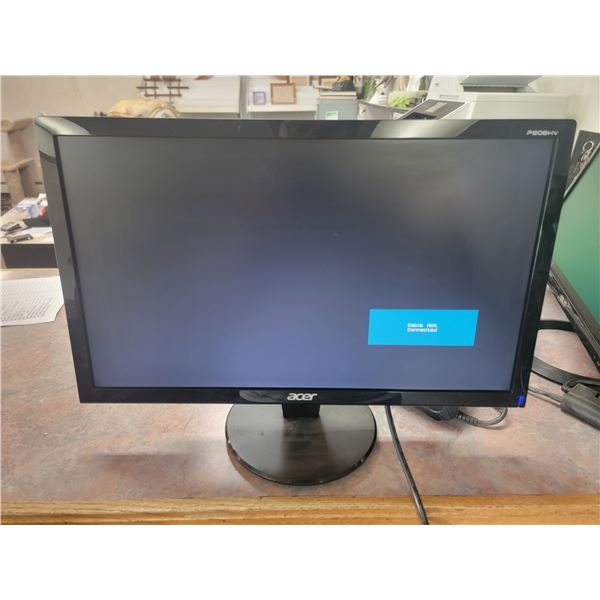 Acer LCD computer monitor P206HV (powers on, minor wear, SOLD AS IS, no power cord)