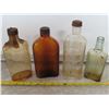 Image 1 : 2 Vintage Medicine Bottles and 2 Wiskey Bottles