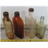 Image 3 : 2 Vintage Medicine Bottles and 2 Wiskey Bottles