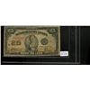 Image 1 : 1923 25 Cents Shinplsater. McCavour-Saunders signatures. Black Seal. Check Letter D. DC-24c. VG-8.