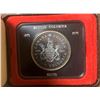 Image 1 : 1971 British Columbia Centennial Silver Dollar. Housed in its original black RCM case of issue. Spec