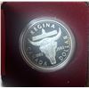1982 Regina Centennial Silver Dollar. 100th Anniversary of Regina. Popular bison skull. Proof with U