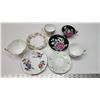 Image 3 : 4 Assorted teacups and saucers