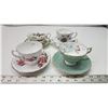 Image 1 : 4 Assorted teacups and saucers