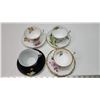 Image 2 : 4 Assorted teacups and saucers